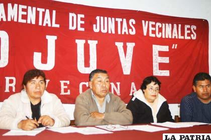 Dirigentes de la Fedjuve decidieron plegarse a la marcha hacia La Paz