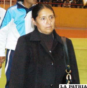 Inés Humacayo, presidenta de la Asociación Departamental de Fútbol de Salón de Oruro