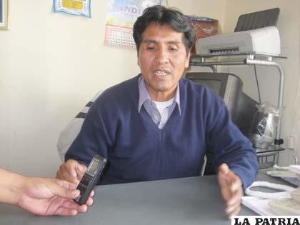 Rigoberto Mamani, ejecutivo de la Federación de Chóferes San Cristóbal
