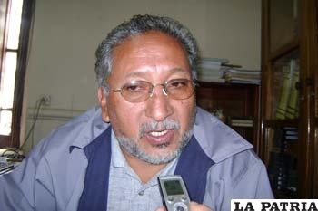 Juan Terceros, dirigente de la Federación de Municipales de Bolivia