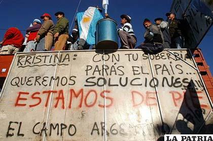Cuatro entidades, que representan a unos 290.000 agricultores, realizaron en los últimos días actos de protesta en Argentina