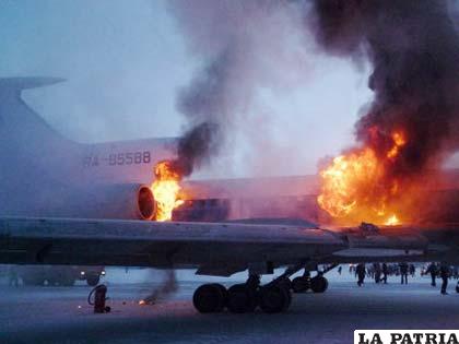 Dramática imágene del atentado en el aeropuerto ruso