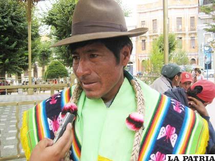 Autoridad originaria del ayllu Mitma de Choquecota, Jesús Mamani Apata