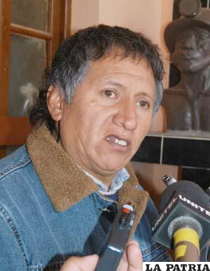 El actual Secretario Ejecutivo de la Central Obrera Departamental de Oruro, Jaime Solares