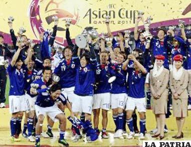 Japón, los campeones de la Copa de Asia expresan su júbilo