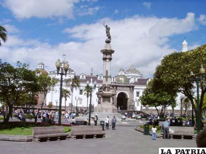 La plaza de armas de Quito