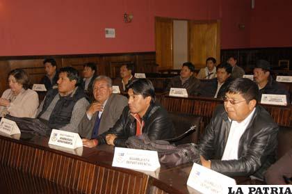 Asambleístas departamentales en una de las últimas sesiones de la gestión 2011