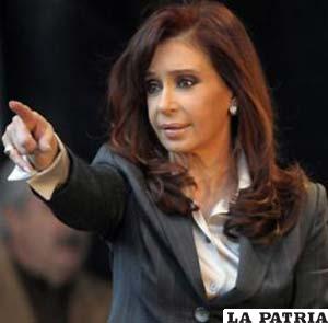 La Presidenta de Argentina, Cristina Fernández(Foto archivo)