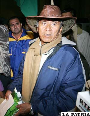 El dirigente del Tipnis, Fernando Vargas