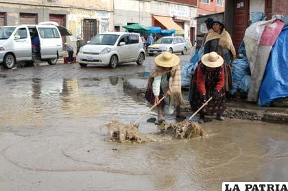 Las lluvias y el granizo continuarán castigando a la ciudad de Oruro