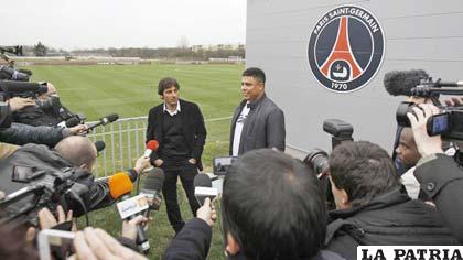 Ronaldo en su visita al Paris Saint-Germain