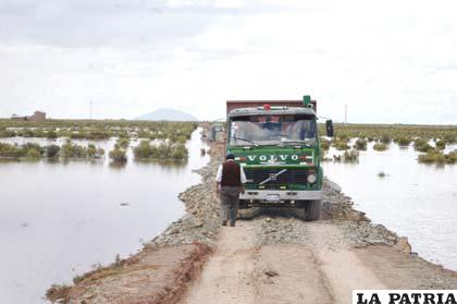Caminos deteriorados a causa de lluvias