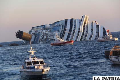 Crucero “Costa Concordia” naufragó con 4.229 ocupantes a bordo