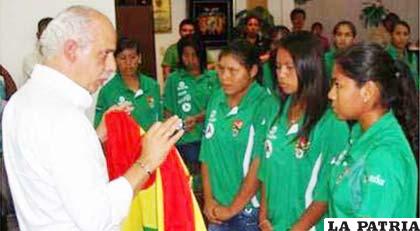 Jugadoras de la selección boliviana