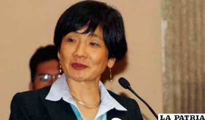 Yoriko Yasukawa, representante de la Organización de las Naciones Unidas en Bolivia