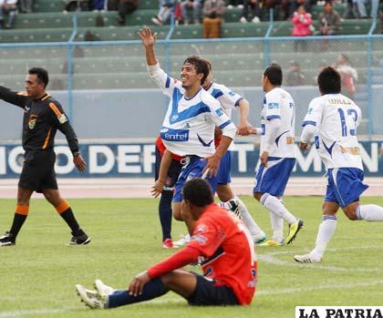 Andrada celebra el gol del empate