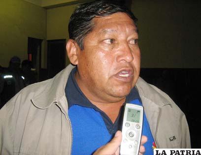 Rubén Sejas, secretario ejecutivo de la Federación Departamental de Fabriles de Oruro