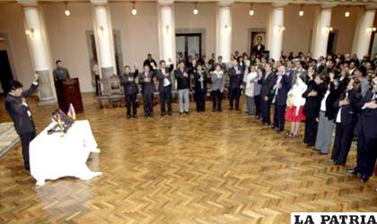 La posesión de los ministros de Evo Morales