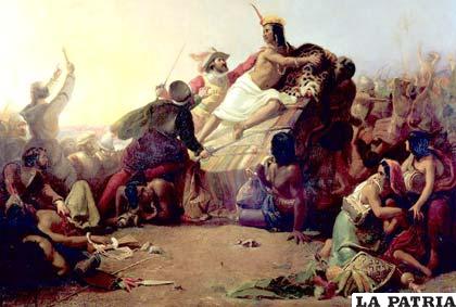 La caída del Imperio Incaico a manos de Francisco Pizarro y su ejército