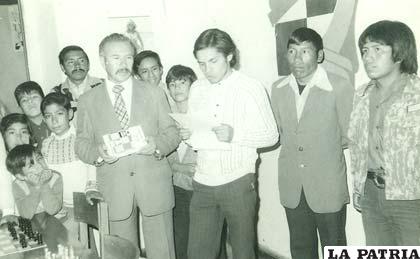 Antonio Menacho junto al presidente Rodolfo Encinas, en la inauguración del torneo de 1978