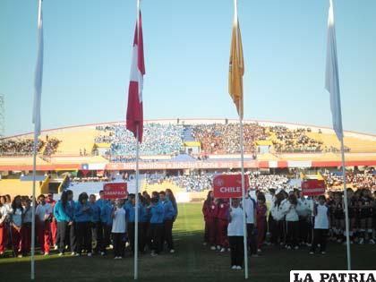 La inauguración de los Juegos Trasandinos 2012, se realizó en Tacna
