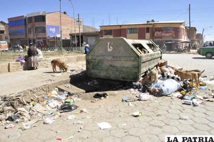 Oruro adolece de gran cantidad de puntos de contaminación