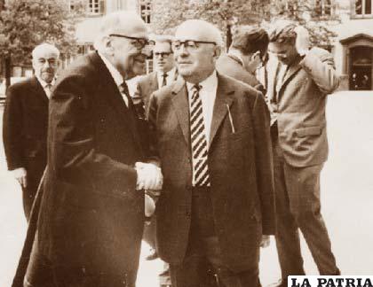 Max Horkheimer (izquierda) y Theodor Adorno (derecha)