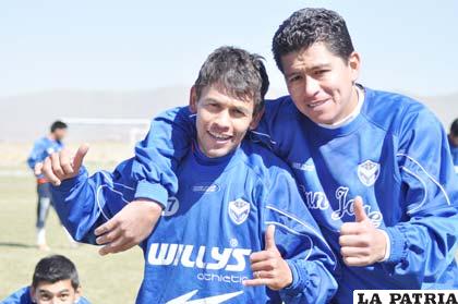 Marcelo Gomes y Carlos Saucedo, jugadores de San José