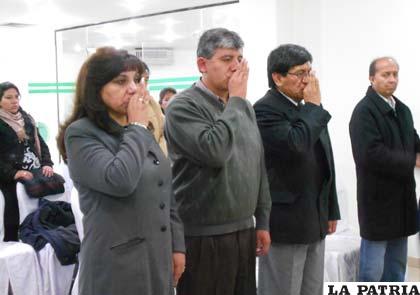 Dirigentes de la departamental en el juramento de rigor