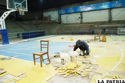Los trabajos que se realizan en el campo deportivo