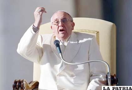Papa Francisco en la homilía de ayer