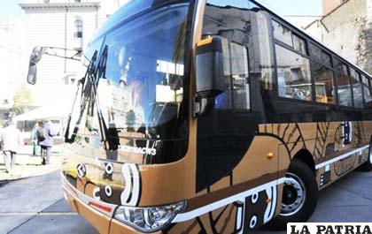 Los nuevos buses PumaKatari que estarán en las calles de la sede de gobierno