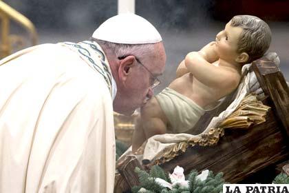 El Papa Francisco tras el Te Deum del 31 de diciembre