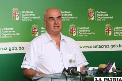 El secretario de Economía y Hacienda de la Gobernación de Santa Cruz, José Luis Parada