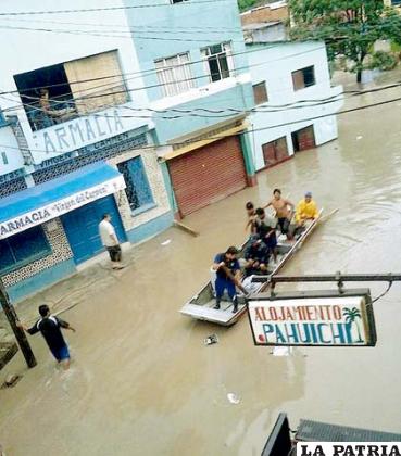 500 familias aproximadamente se encuentran afectadas por las inundaciones en Guanay