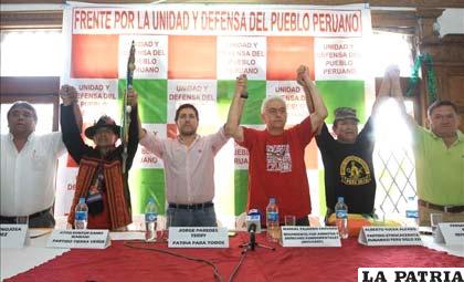 Dirigentes del Movimiento por Amnistía y Derechos Fundamentales en el Perú
