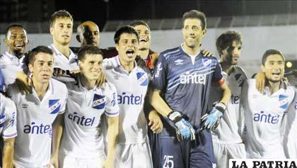 El festejo de los jugadores de Nacional de Uruguay