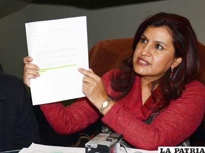 Rebeca Delgado insiste en su candidatura para la Alcaldía de Cochabamba