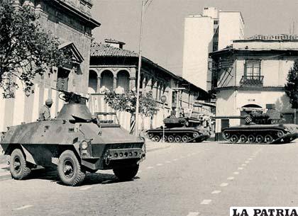 El Ejército tomó las calles durante la dictadura
