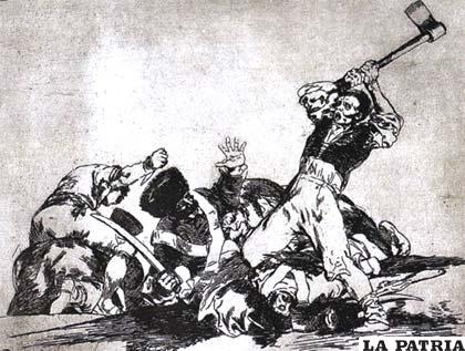 Uno de los 80 grabados que Goya creó en 1799