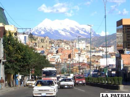 Una vista de la ciudad de La Paz