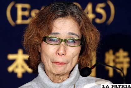 Junko Ishido, madre del periodista japonés Keni Goto, ruega por la libertad de su hijo