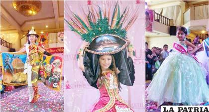 Representantes orureñas que participaron del Miss Chiquitita Bolivia