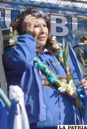 Rossío Pimentel durante su campaña proselitista