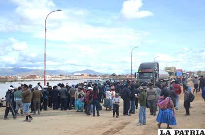 Un anterior bloqueo de vecinos en la doble vía exigiendo atención de las autoridades