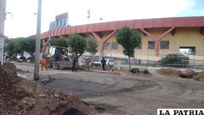 Por el momento se realizan trabajos en las calles adyacentes