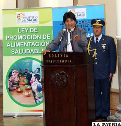 El Presidente Evo Morales