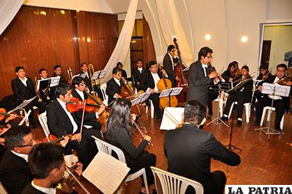 Una de las presentaciones de la Orquesta Sinfónica de Oruro