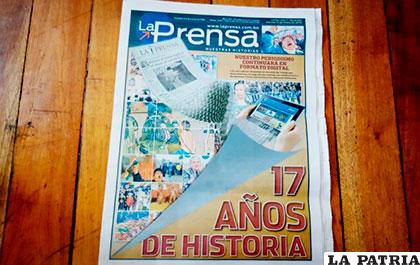 La última portada impresa de La Prensa