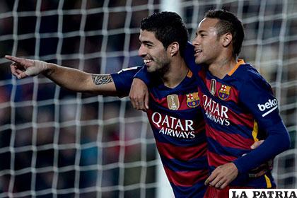 Suárez y Neymar convirtieron para el  triunfo del Barcelona